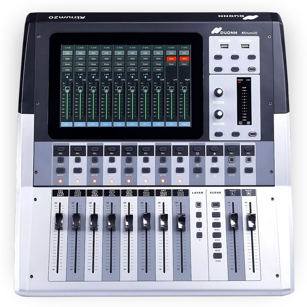 Console Mesa de Som Digital Atrium 20 Canais Duonn Audio Profissional Multipista Efeitos…