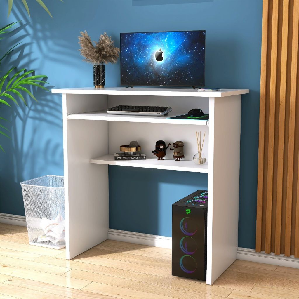 Escrivaninha Computador X Estudo Home Office Mesa Branco · foto 2