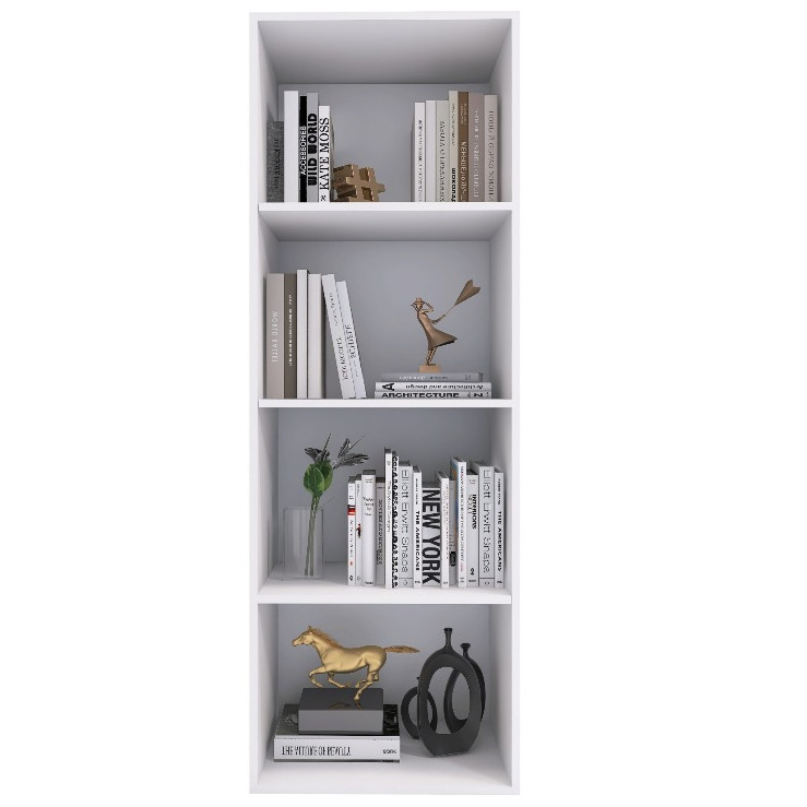Estante para Livros Organizador Livreiro Para Sala Quarto Escritório Gold 2 Módulos - Branco