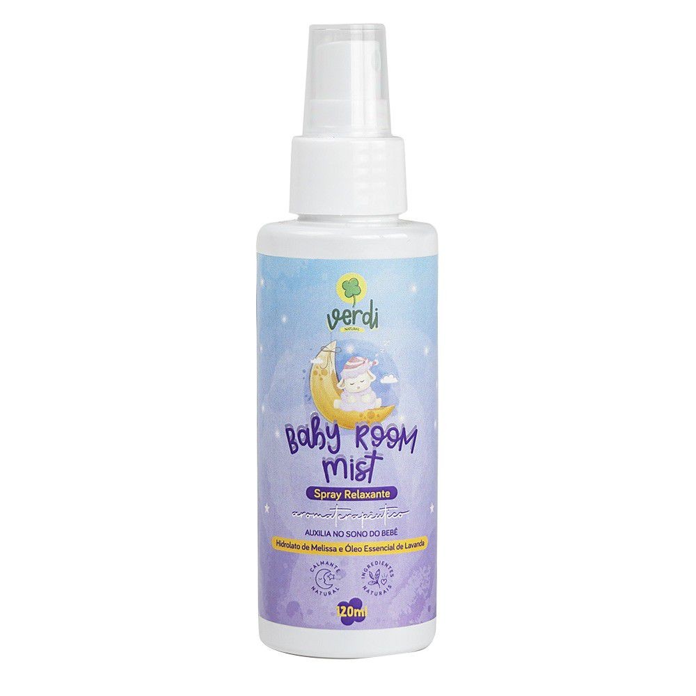 Baby Room Mist Spray Relaxante Aromaterapêutico com Hidrolato de Melissa e Óleo Essencial de Lavanda - Verdi Natural em Oferta na Shopee
