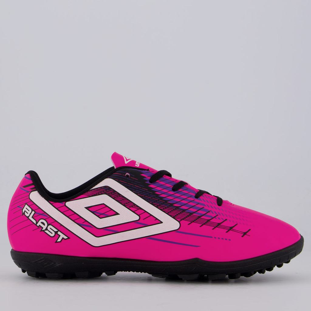 Chuteira Umbro Blast Society Rosa e Preta - Sports & Outdoors