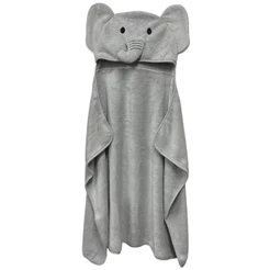 Toalha de Banho com Capuz Comfort Power Sec Elefante Cinza - Laço Bebê