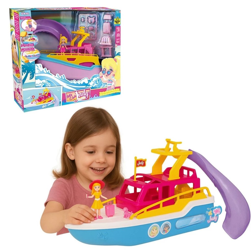 Barco Brinquedo Iate Club da Judy com Boneca 0470 - Samba Toys em Oferta na Shopee