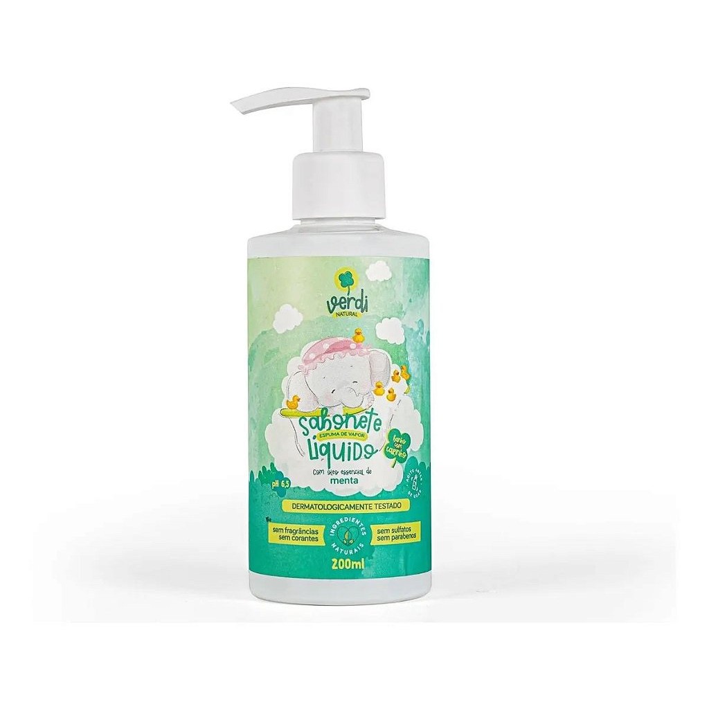 Sabonete Vapor Bath Descongestionante para o Banho do Bebê - Sabonete Líquido e Shampoo Espuma de Vapor - Verdi Natural em Oferta na Shopee