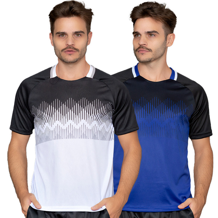 KIT 2 CAMISAS DRY-FIT PARA TREINO ACADEMIA CORRIDA FUTEBOL LEVE E CONFORTAVEL