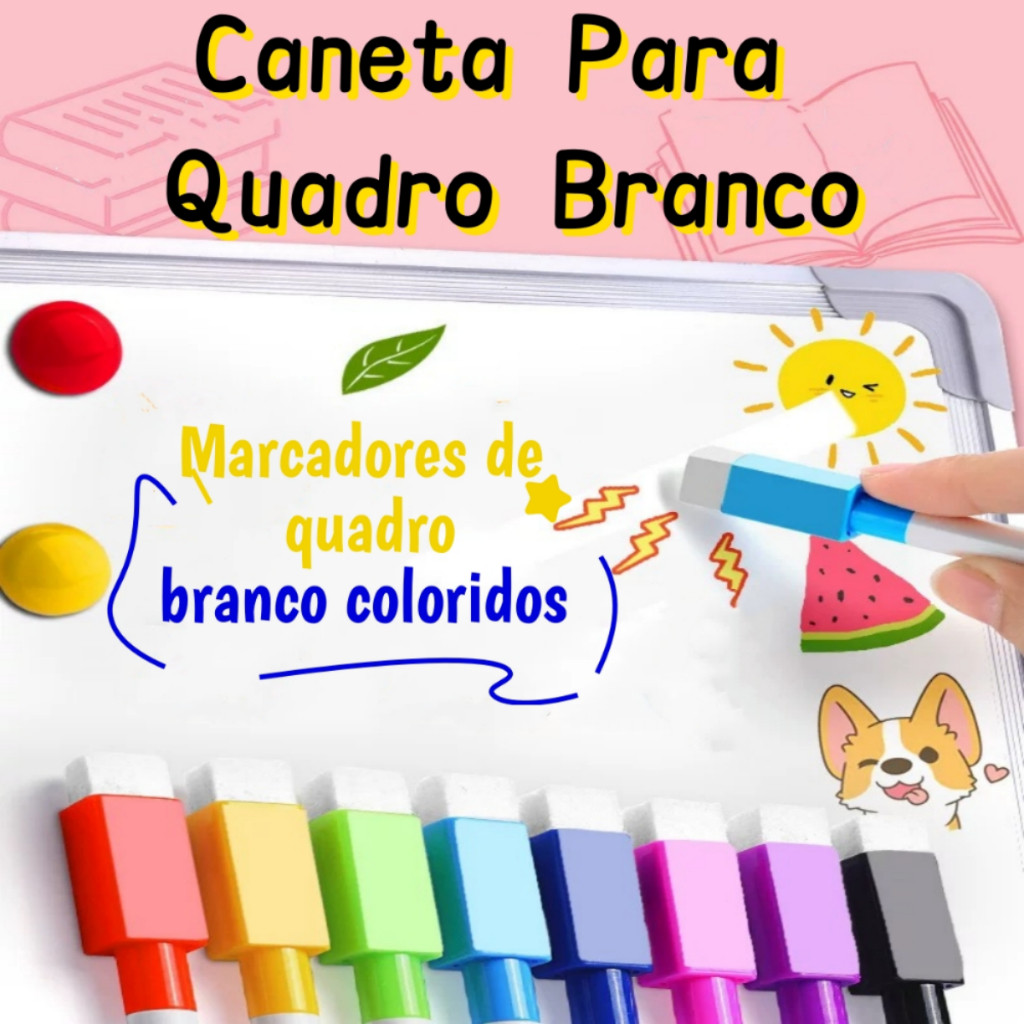 3/6/8/12/18/24 Pçs Canetas para Quadro Branco Com Apagador De Espuma