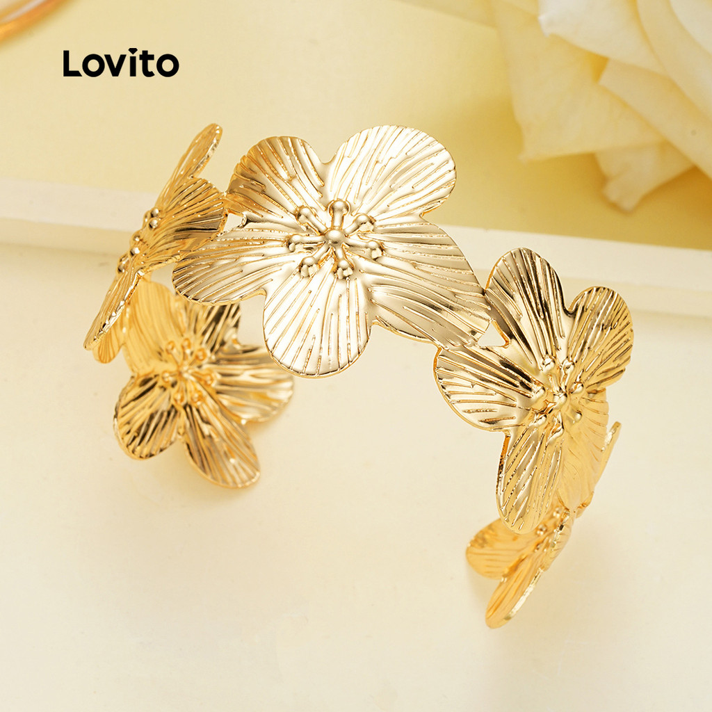 (Trendy) Lovito Elegante Simples Todas As Estações Pulseira Para Mulher LFA82168 - Fashion Accessories