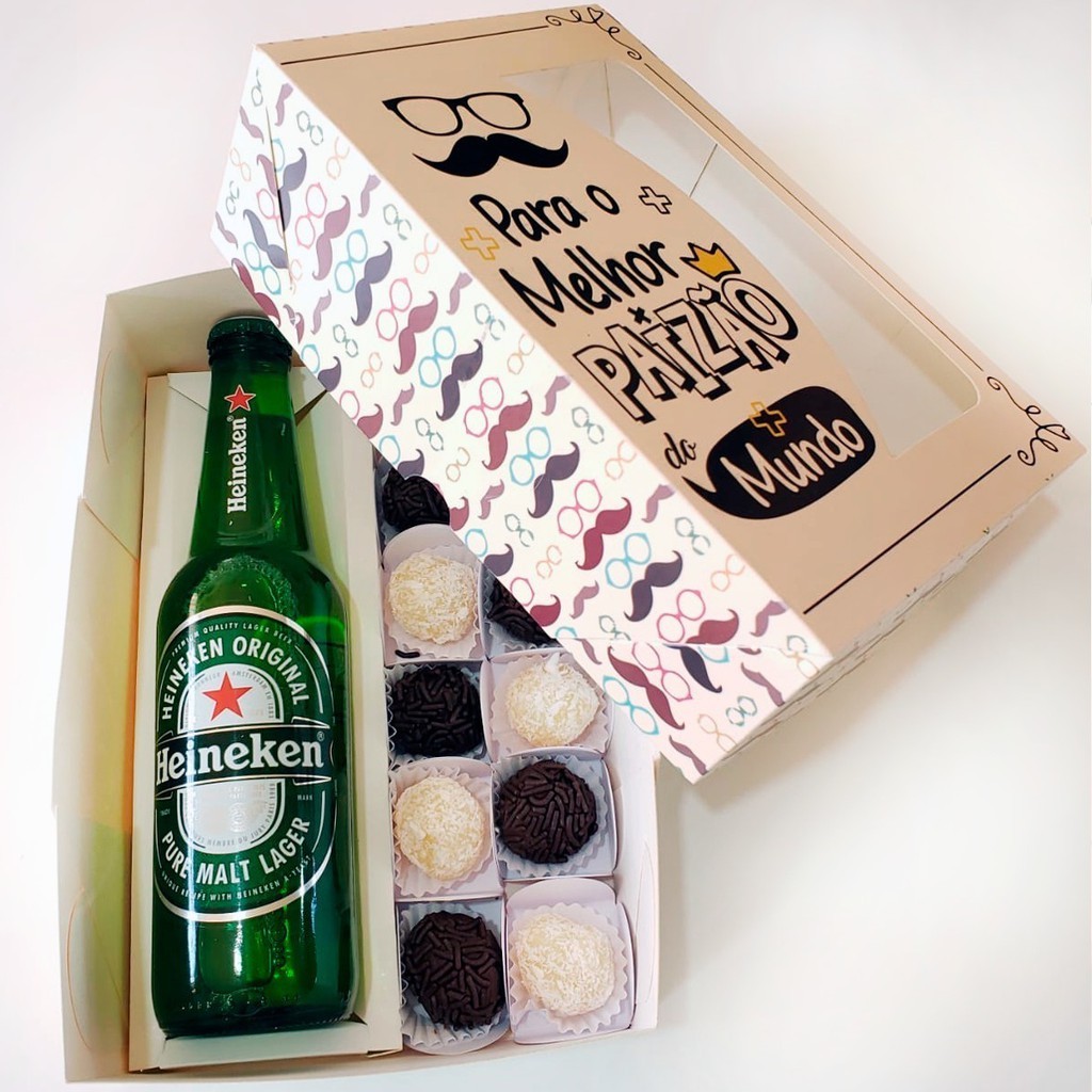 30 Caixas suporte para Long Neck e Doces para lembrancinha com berço Regulável Do Dia Dos Pais