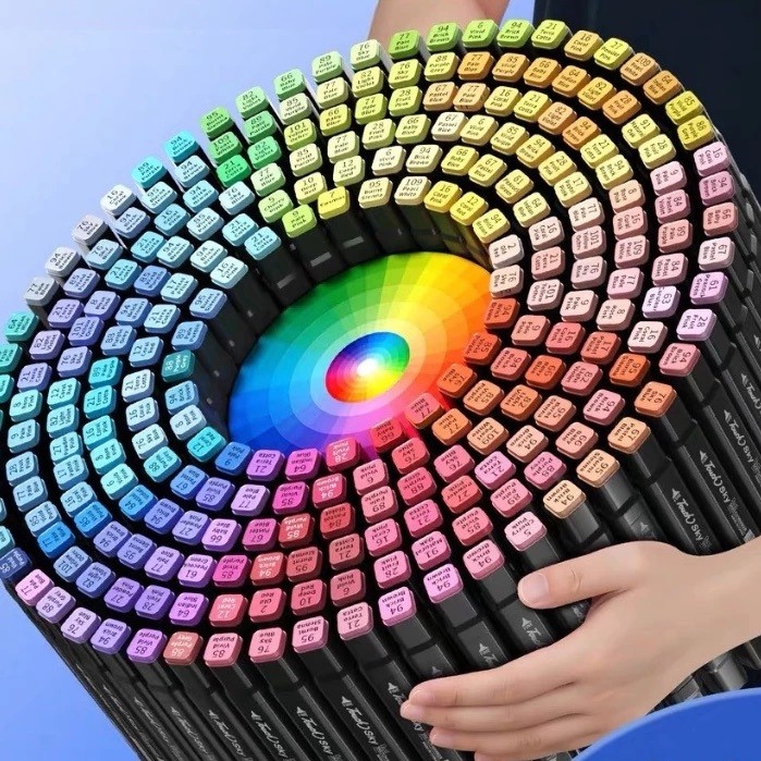 12/24/36/48/60/80/120/168 Cores Caneta Marcadora Com Ponta Dupla/Pintura De Arte/Aquarela/Material Escolar/Escritório