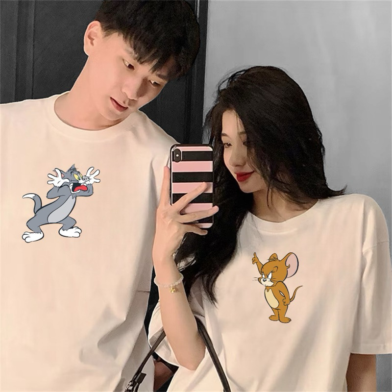 Kit casal 2 camisas kit mozão camisetas basicas Tom e Jerry top
