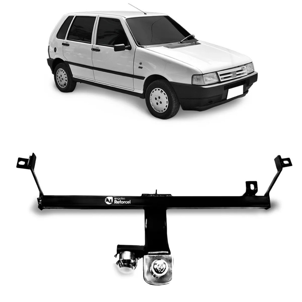 Engate Reboque Reforcel Fixo Fiat Uno 1992 1993 1994 1995 1996 1997 1998 1999 2000 2001 2002 2003 Bom .