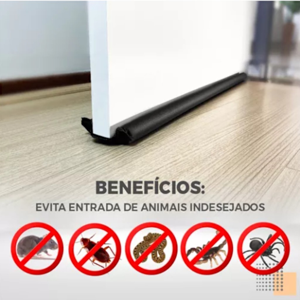 protetor de porta  Impermeável todos os tamanhos Veda Portas Rolinho Contra Insetos Poeira fresta