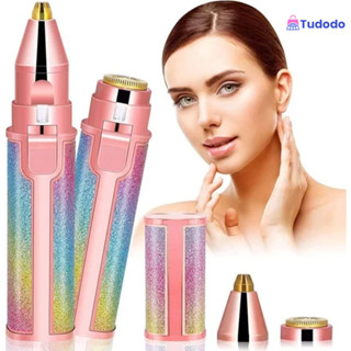 Kit Depilador 2 em 1 Recarregável USB Sobrancelha Buço Removedor de Pelos Facial Profissional em Oferta na Shopee