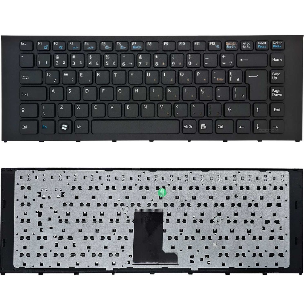 Teclado Para Sony Vaio Pcg-61313l Pcg-61317l Pcg-61311x Pcg-61211x Pcg-613 Vpc-ea2vgx/t Vpc-ea25ec/t Com Moldura