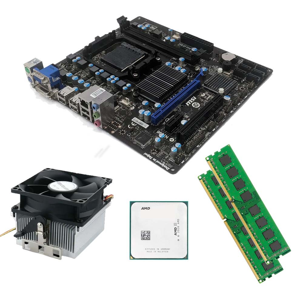 Kit Placa mãe AM3+ com Processador AMD FX ou Athlon + memória ram