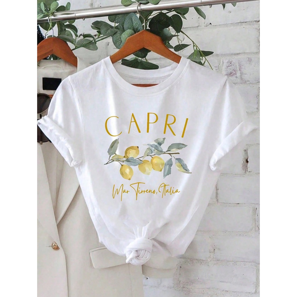 Camiseta T-shirt Feminina Capri Italia Tendencia