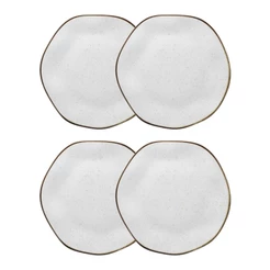 Conjunto 4 Pratos Rasos 27,5 cm Ryo Maresia Porcelana Oxford