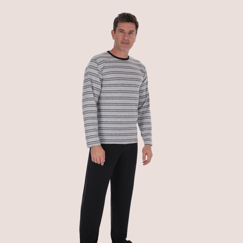 Pijama Masculino Inverno Victory Tecido Macio Ideal Para Quem Busca Aconchego E Estilo