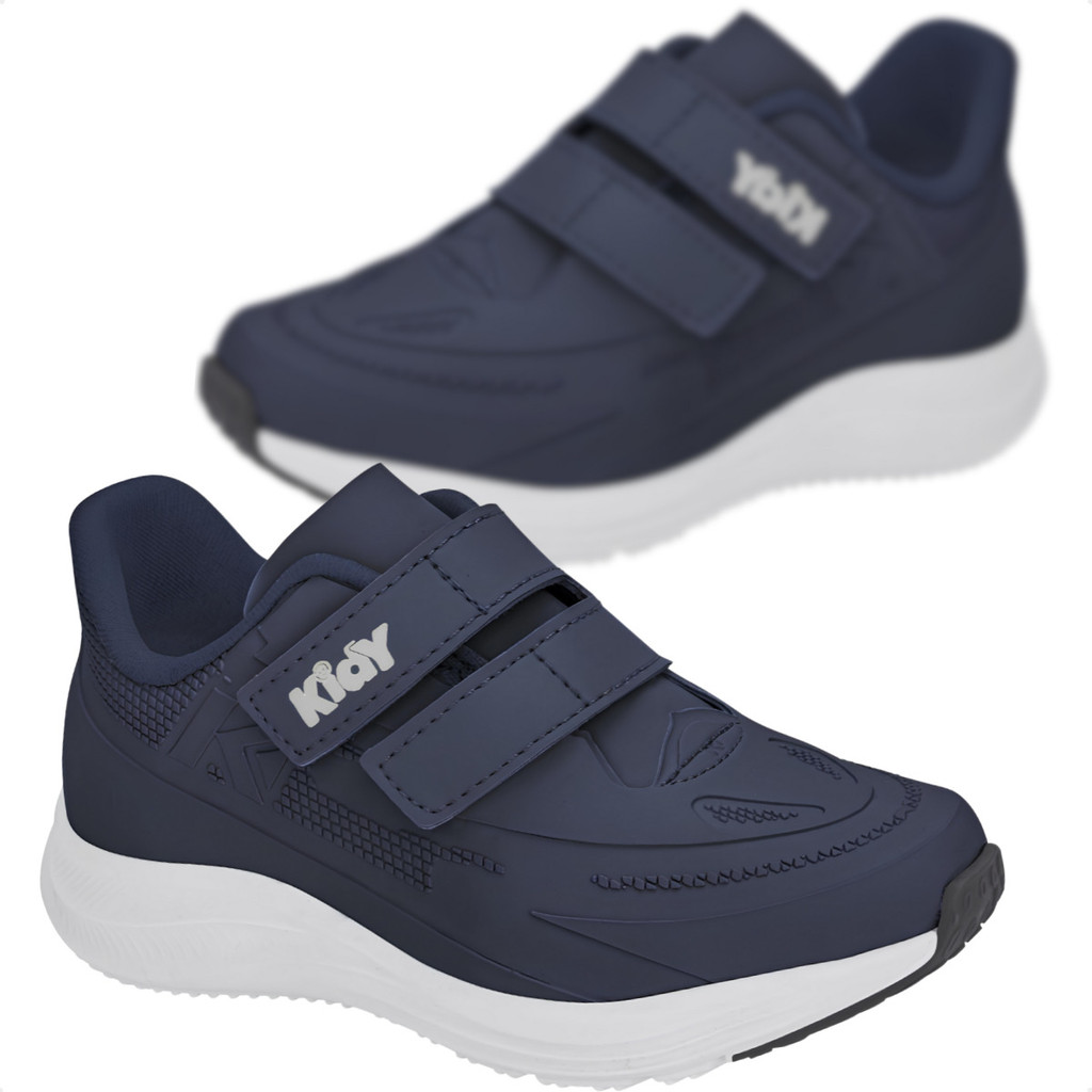 Tênis Infantil Kidy Super Conforto Respitec Tiras Autocolantes Estiloso em Oferta na Shopee