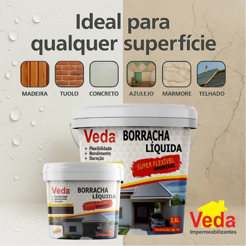 SUPER BORRACHA LÍQUIDA 100 % IMPERMEÁVEL mais Flexivel , retem a caloria e deixa seu lar com