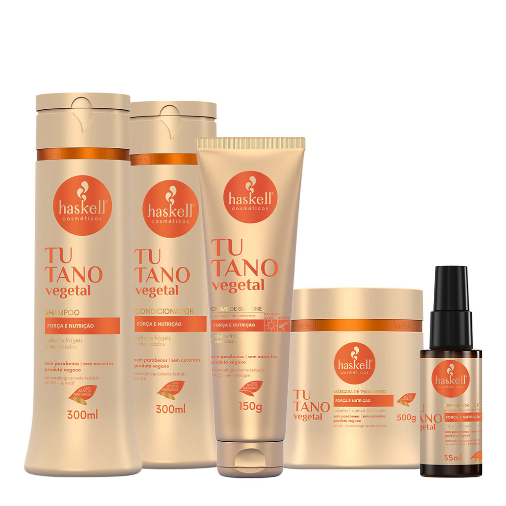 Kit Haskell Tutano Completo Força Extra (5 produtos) em Oferta na Shopee