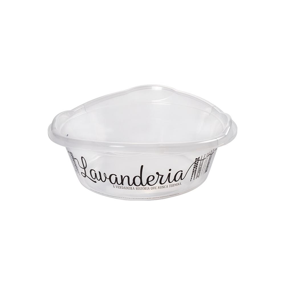 Bacia Plástico Redonda 5,8L com Pegador Lavanderia Plasutil
