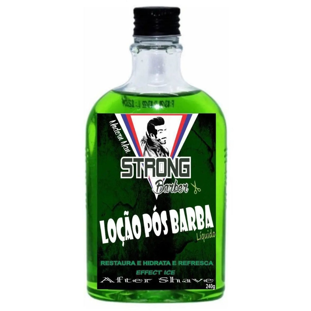 Strong Barber Loção Pós Barba Strong Liquida Verde 240ml
