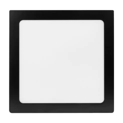 Painel Plafon LED Foxlux 18W Quadrado Preto 4000K Embutir | luz neutra, design elegante