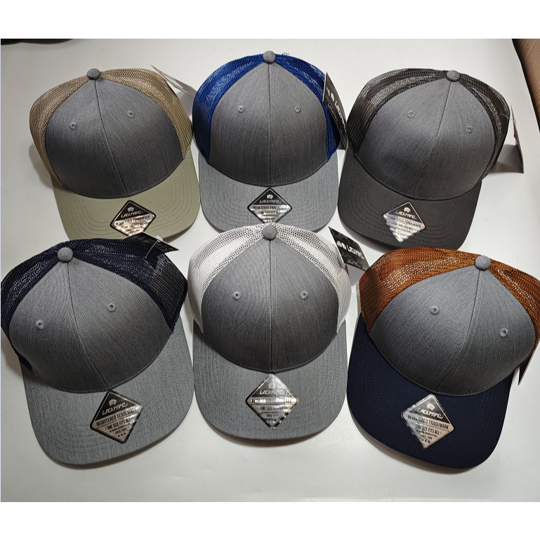 Boné Aba Curva LACKPARD Original Com Tela Regulagem Snapback Plástico Unissex Cinza Claro JF-S120