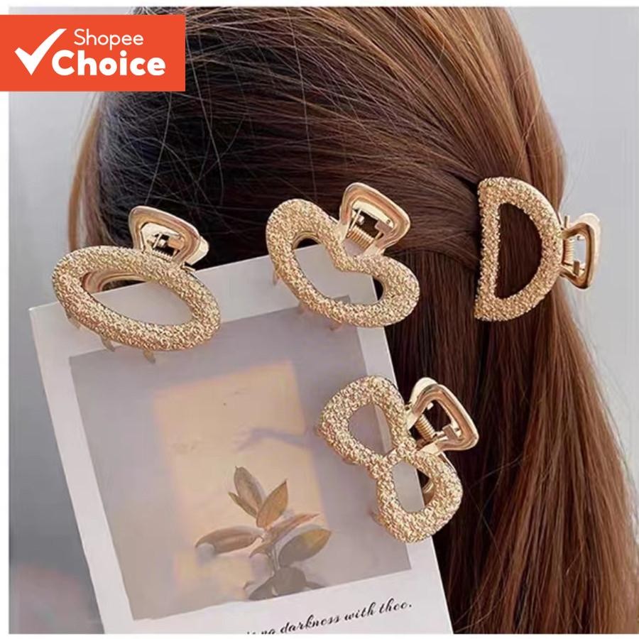Garra De Cabelo De Metal Médio Coreano – Prendedor Elegante Para Mulheres , Acessório Mode...