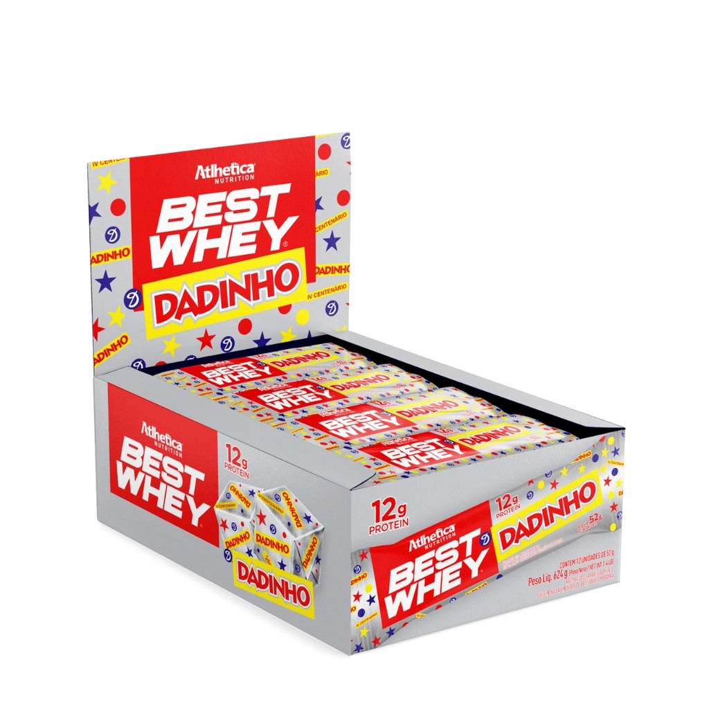 Barra Best Whey Bar 12g Protein Dadinho Display Com 12 Unid