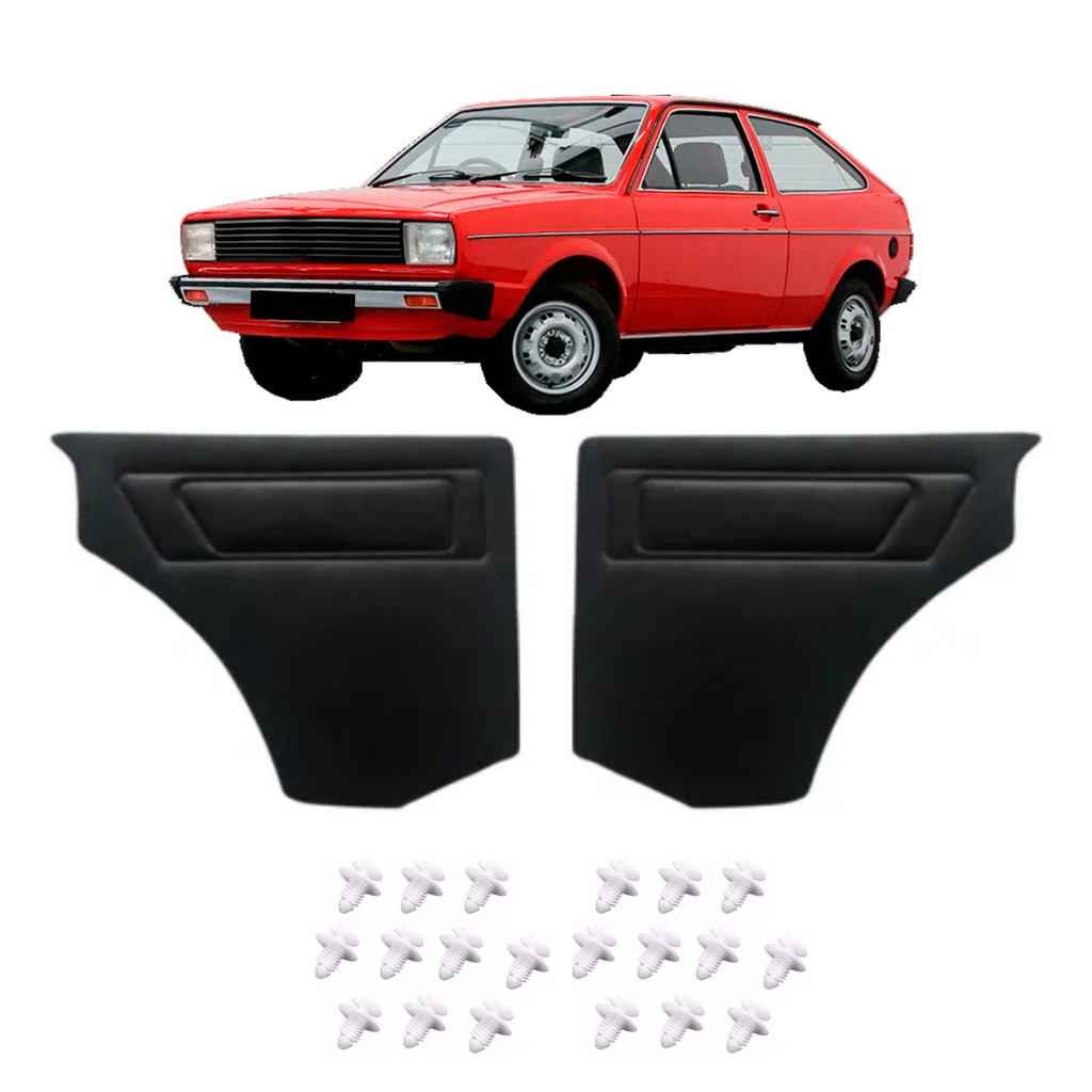 REVESTIMENTO LATERAL TRASEIRO GOL 1980 1981 1982 1983 PRETO GRAMPO LD LE