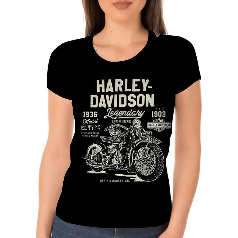 Camiseta Camisa Feminina Masculina Harley Moto Rock G3 Queen
