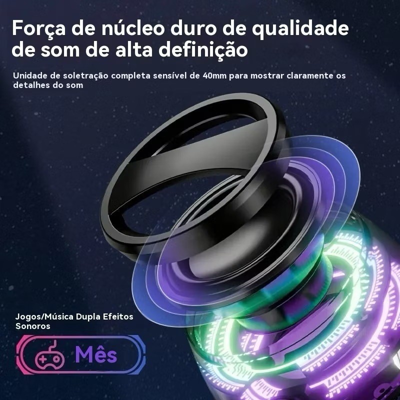 Caixa De Som LED Bluetooth Portátil LED RGB Mini Magnética Prova D'água
