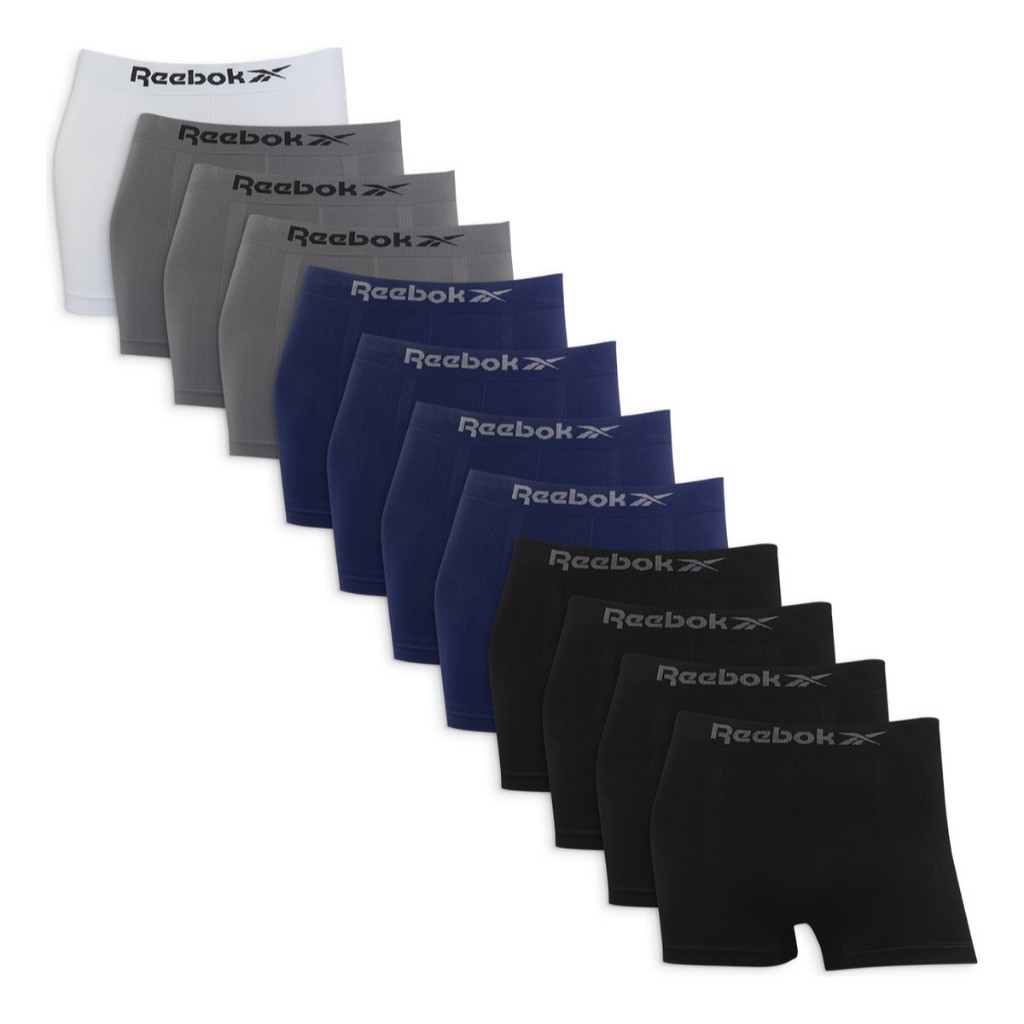 Kit 12 Cuecas Boxer Masculina Microfibra Sem Costura Reebok