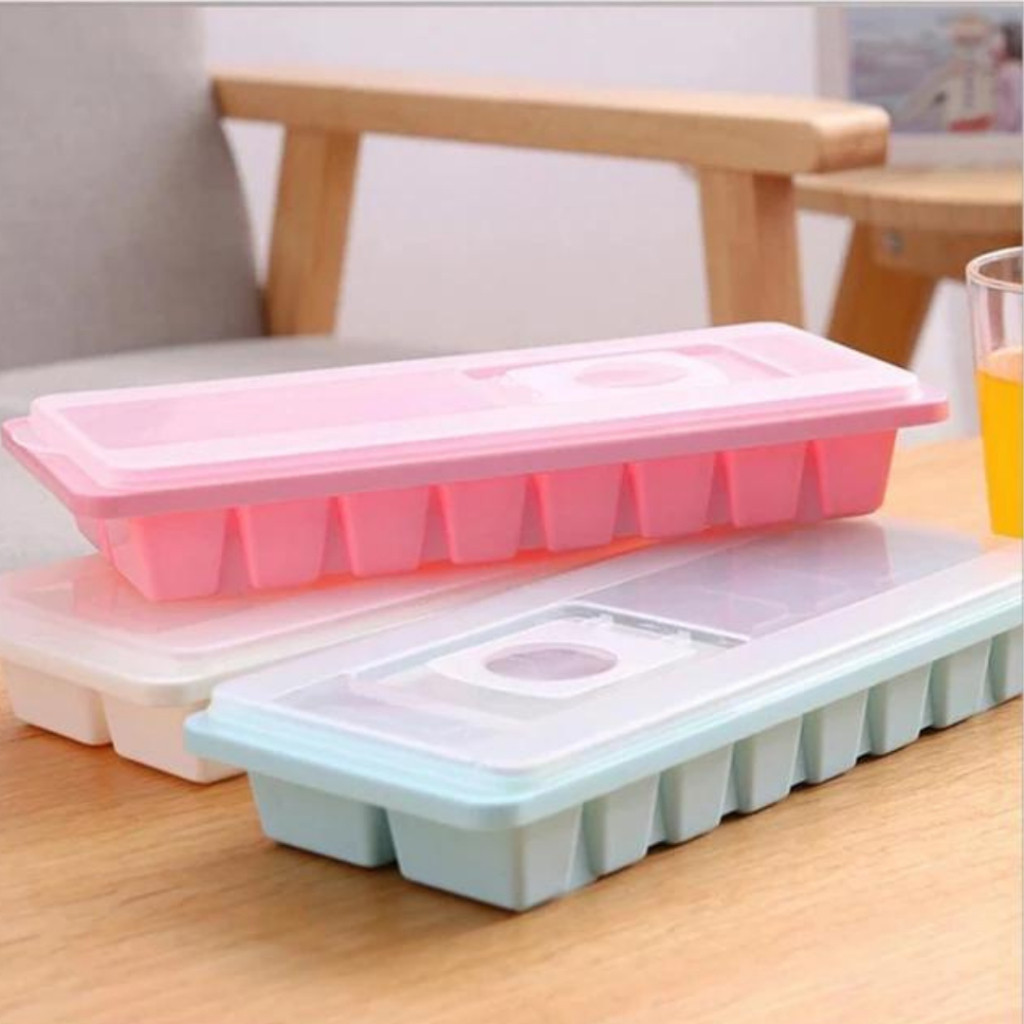 Forma de Gelo Tampa 26x9,5X3,5cm Silicone 12 Compartimentos Top Útil Livre BPA Prático Multicolorido