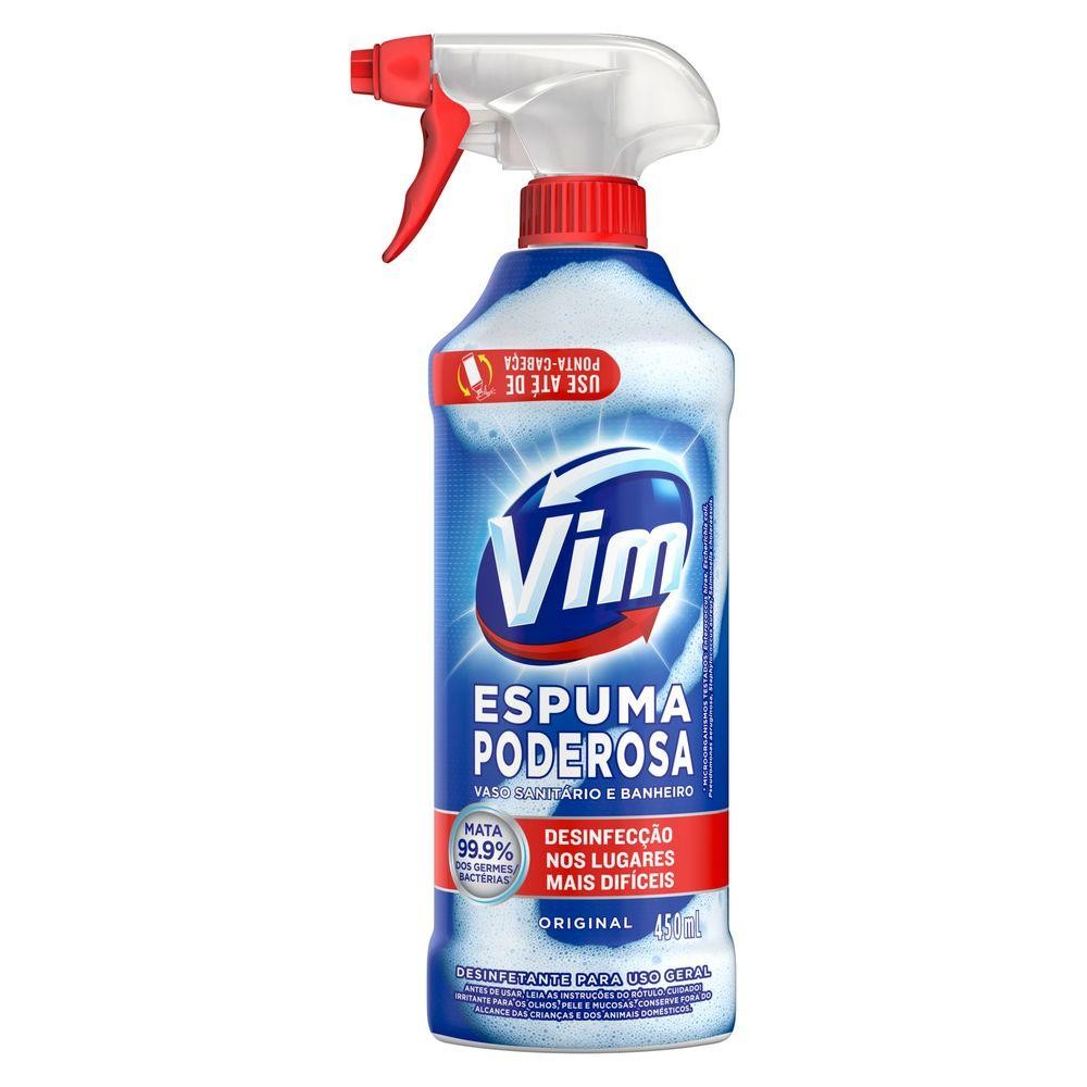 Produto de Limpeza Desinfetante VIM Espuma Poderosa 450ml em Oferta na Shopee