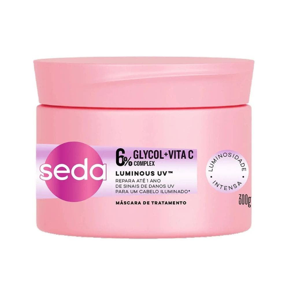 Máscara Tratamento Capilar Seda Luminous Glycol UV 300g em Oferta na Shopee