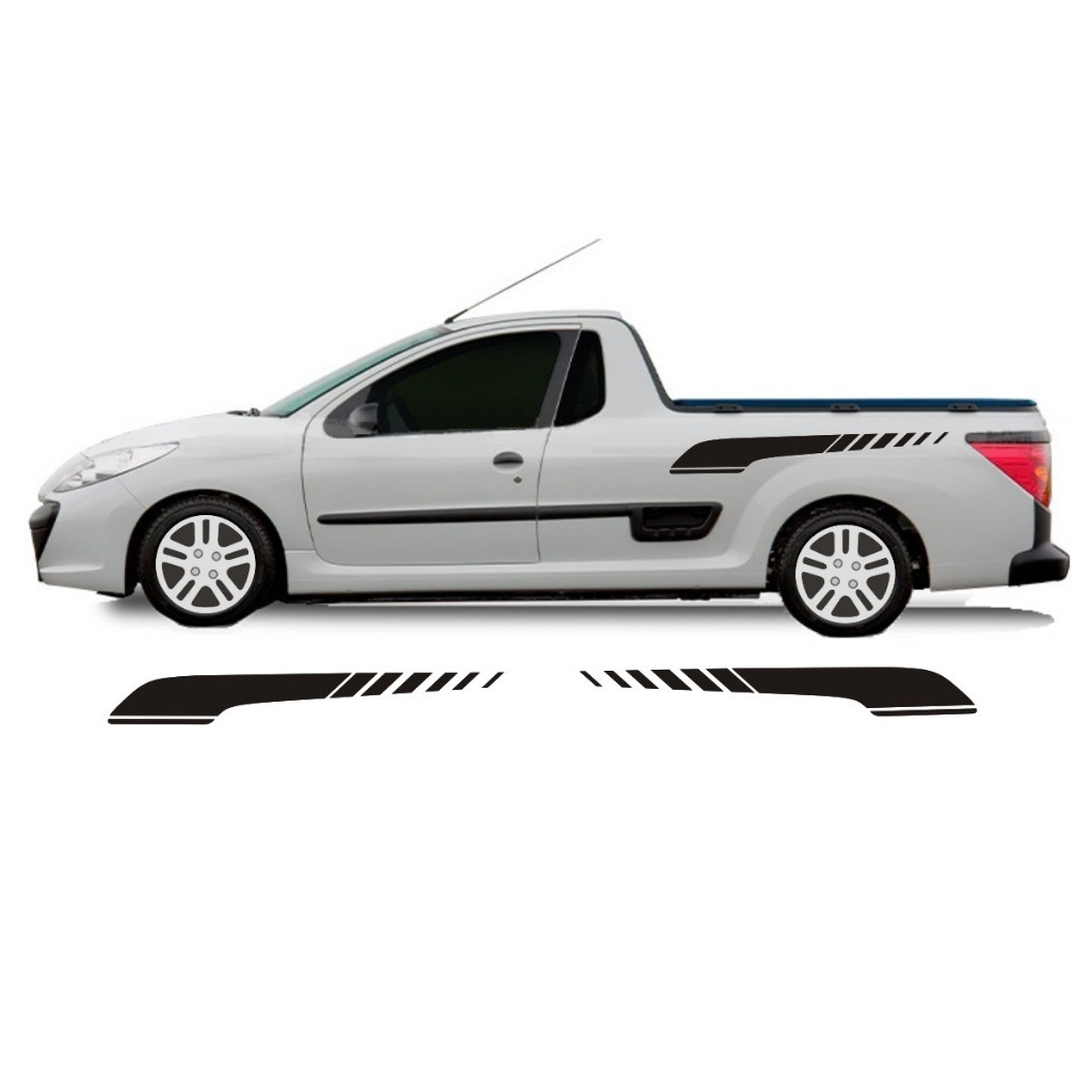Adesivo Lateral Para Peugeot Hoggar Faixas Hg2 De Caçamba Picape