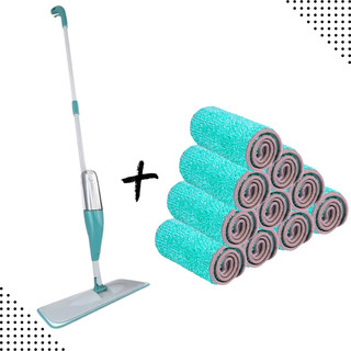 Kit Mop Spray Mágico 3 em 1 com Refil Extra e Reservatório de 400ml – Esfregão Completo para Limpeza
