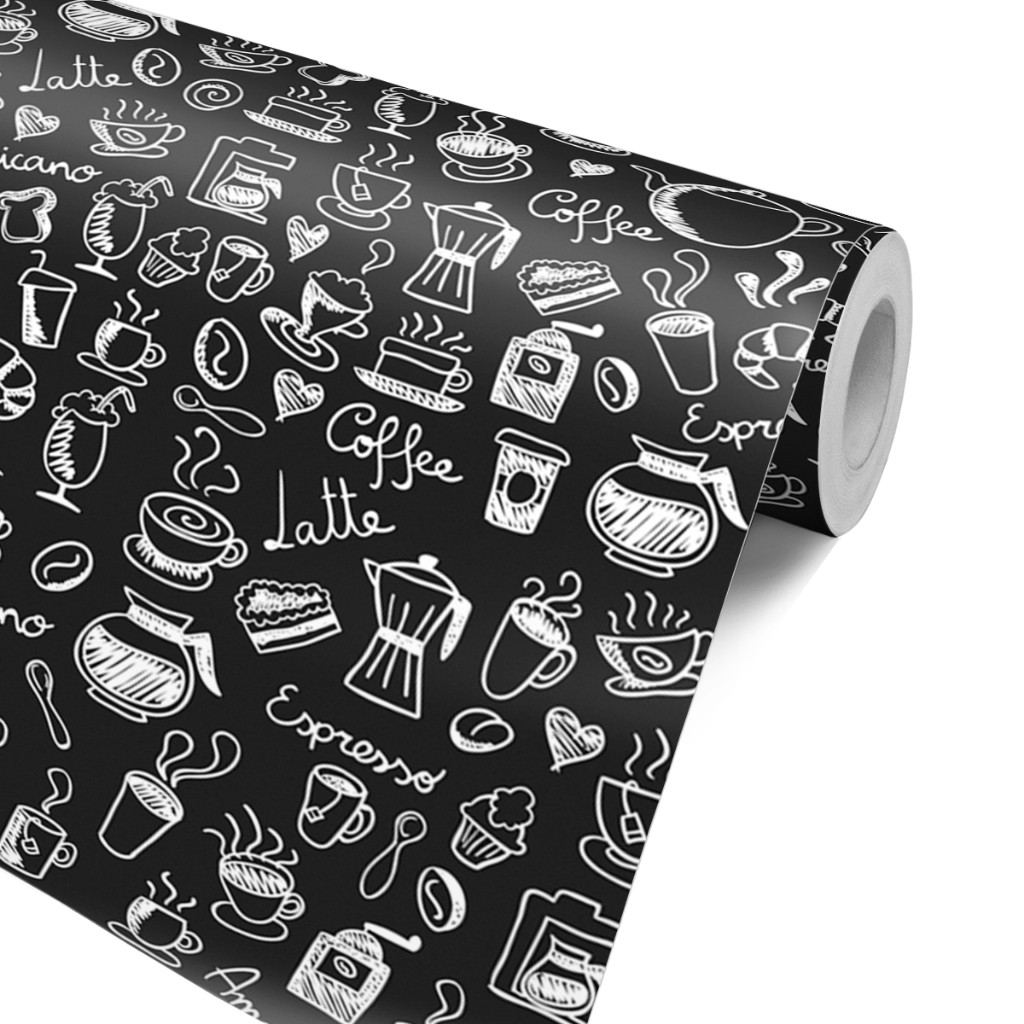Papel de Parede Cantinho do Café com Estilo Monocromático para Ambiente Aconchegante e Elegante em Oferta na Shopee