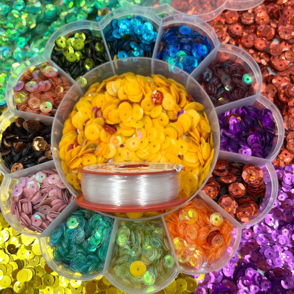 Kit Artesanato Carnaval Lantejoula / Paetê 6 a 8mm 7000pçs