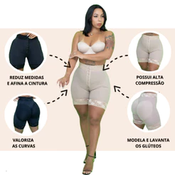 Cinta Calcinha Modeladora Estilo Colombiana Cintura Fina