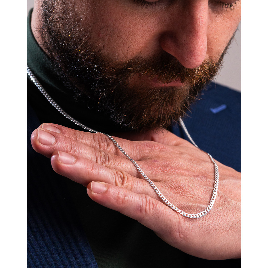Corrente De Prata 925 Masculina Grumet 60cm Maciça - Original, Certificado, Garantia Vitalícia em Oferta na Shopee