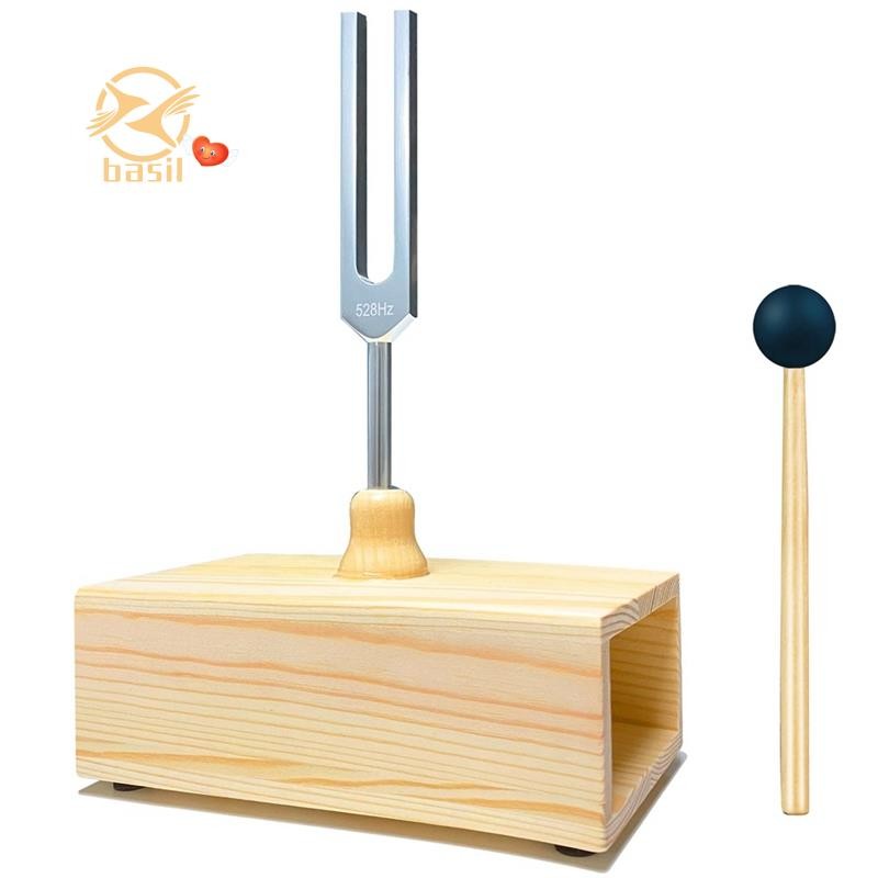 Diapasão De 528 Hz Com Caixa De Ressonância , Liga De Alumínio , Alto-Falante De Madeira , Perfeito Para Aromaterapia De