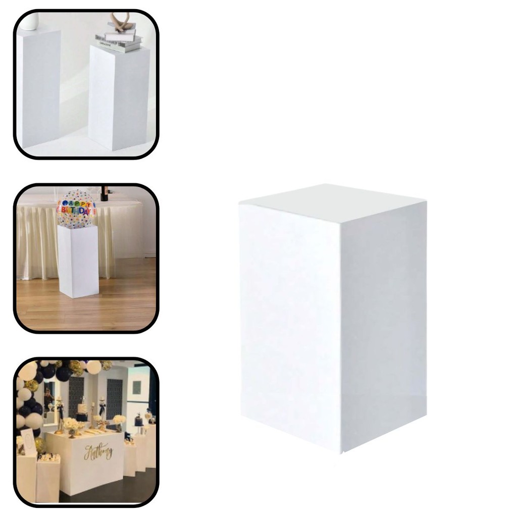 Expositor Para Vitrine Cubo Tablado De Lojas  30x20x20cm MDF Branco