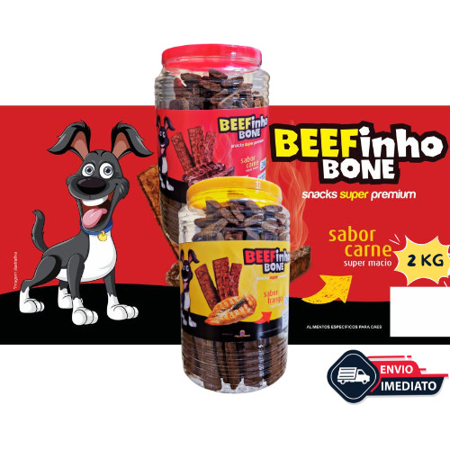 Bifinho BEEFinho Bone 2 KG Petiscos Cães Cachorro Pet Premium