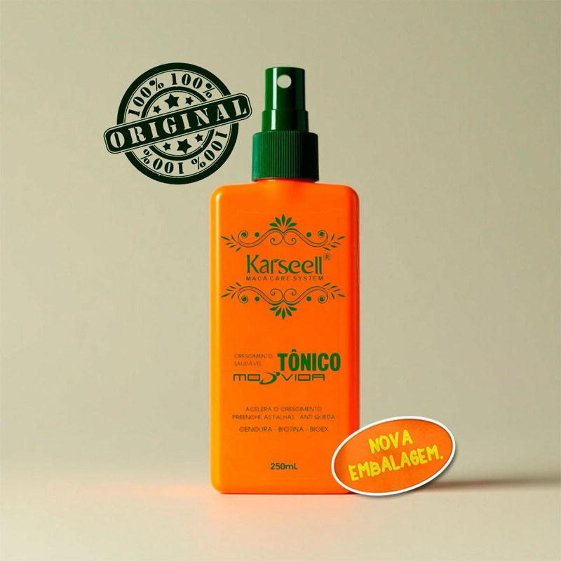SUPER TÔNICO CAPILAR KARSEELL ORIGINAL MODVIDA – Crescimento TURBINADO e Fim da Queda em Oferta na Shopee