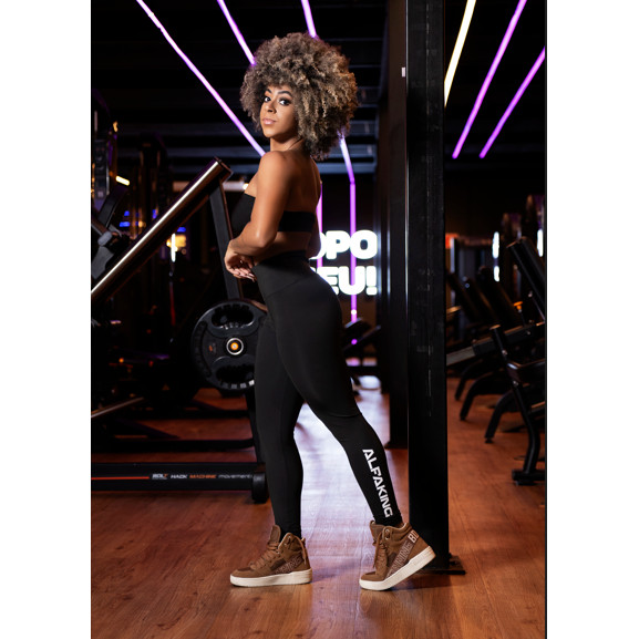 Legging Feminina Costura reforçada zero Transparencia academia treino musculação