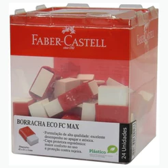 Borracha Branca Pequena Faber-Castell - Pote com 24 unidades